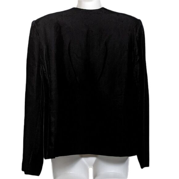KORET Vintage Union Tag Velvet Collarless Straight Hem Blazer 14 - Picture 4 of 6